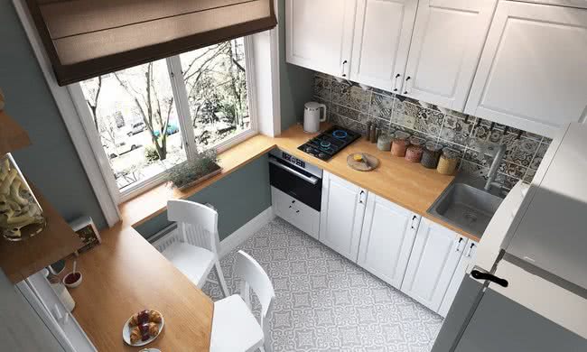 Дизайн маленькой кухни (5 кв.м) 2024: ТОП-80 реальных фото