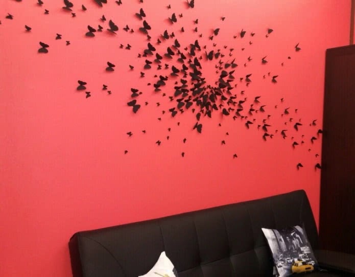 12шт наклейки на стены украшения дома 3D бабочка радуга